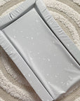 Standard Changing Mat - Grey-green moon and stars Print