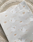 Anti-Roll Wedge Baby Changing Mat - Welcome Baby Print