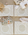 Hospital Bag Organiser Pouches - Unisex Beige Leaf Print