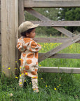 Baby Jumpsuit with Hood - Bear in Glasses on Beige