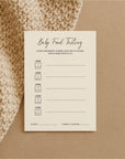 Baby Shower Food Tasting Game Card Set