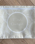 Hospital Bag Organiser Pouches - Unisex Beige Leaf Print