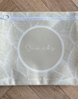 Hospital Bag Organiser Pouches - Unisex Beige Leaf Print