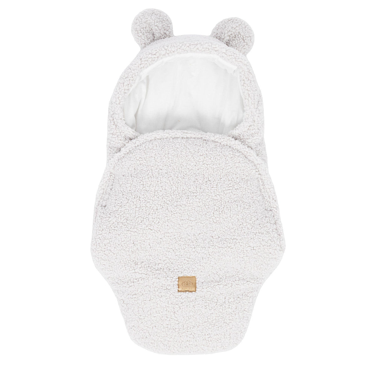 Baby Swaddle with Bear Ears – Bearly Off-White