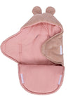 Baby Swaddle with Bear Ears – Powder Pink