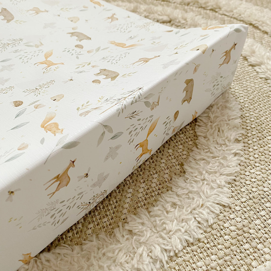 Anti-Roll Wedge Baby Changing Mat - Woodland Animals