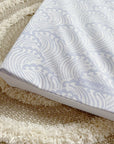 Anti-Roll Wedge Changing Mat - Blue Ocean Waves Print
