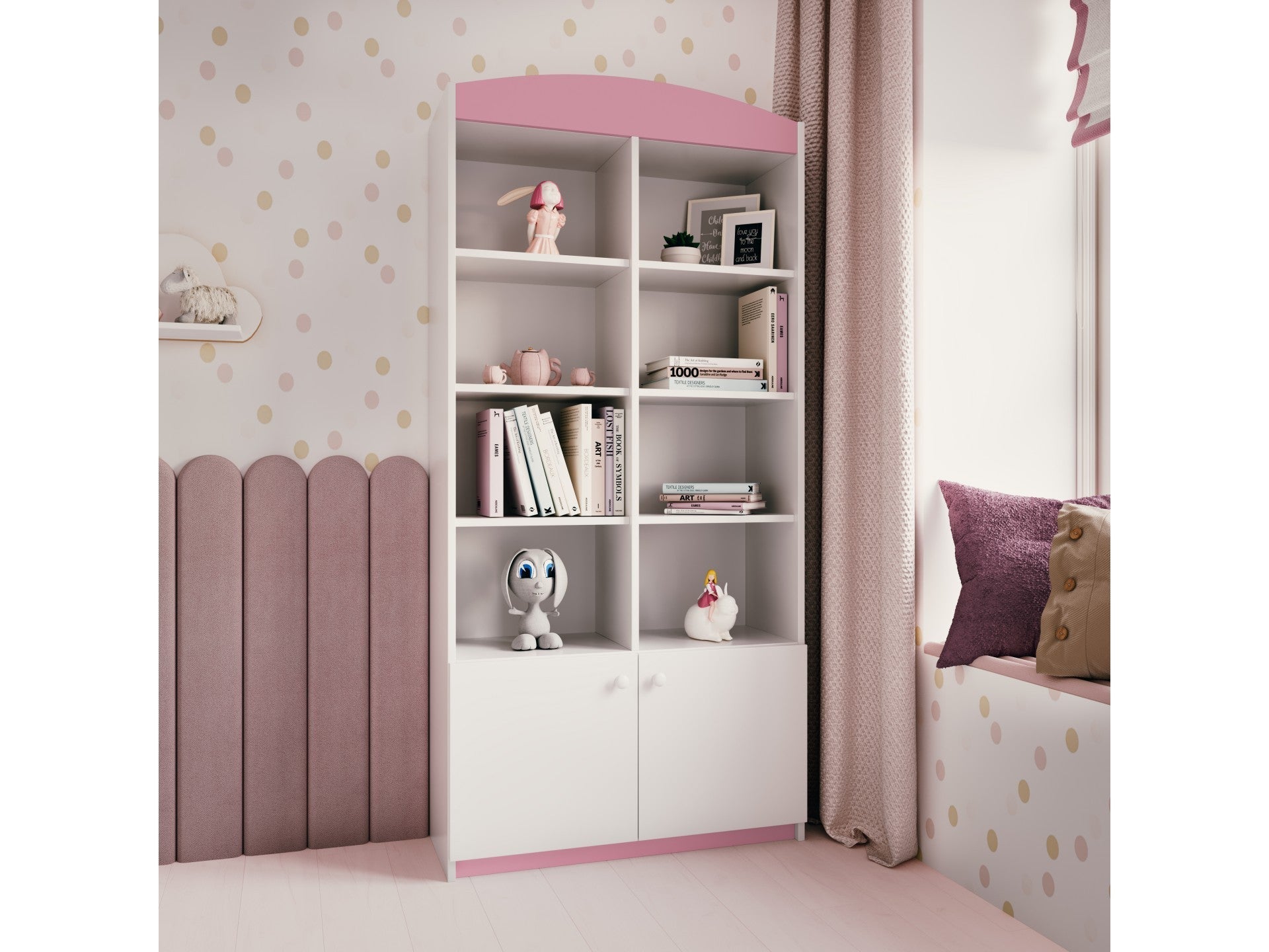Double Shelf Storage for Children's Rooms