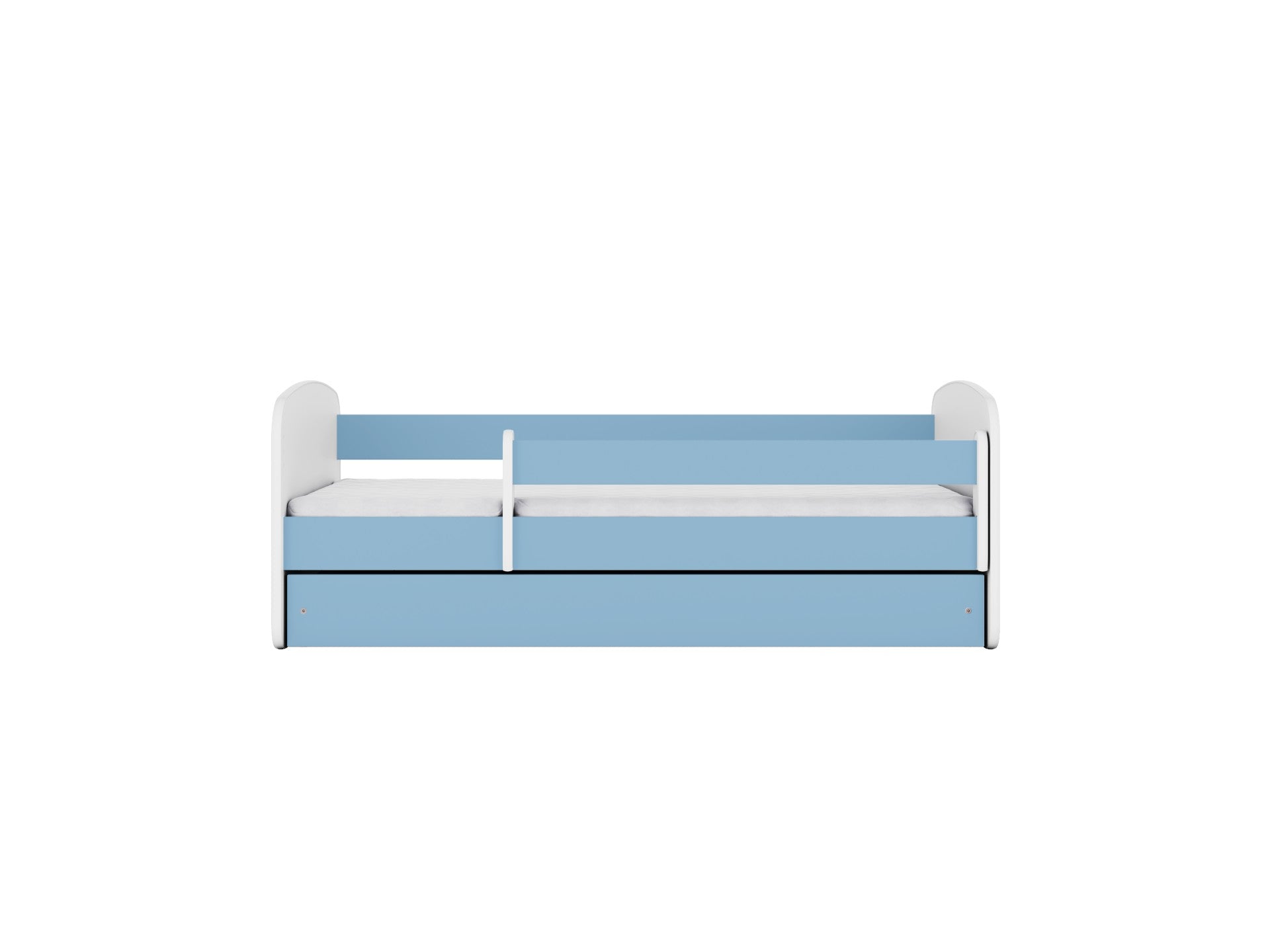 Children's Bed with Guardrail and Storage Drawer