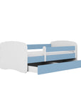Children's Bed with Guardrail and Storage Drawer