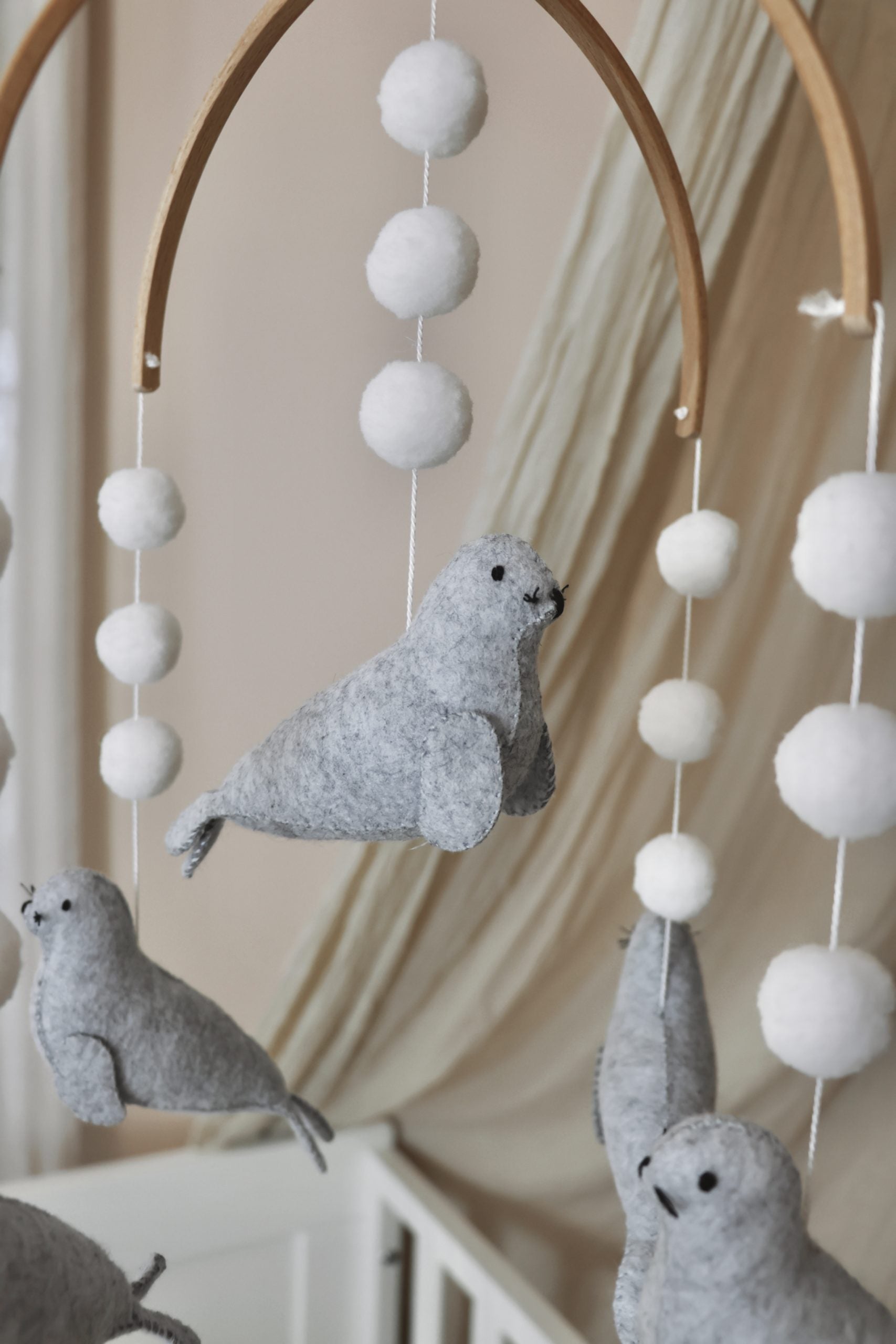 Handmade baby mobile seals-1