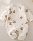 The Happy Bear Boucle Wrap Baby Grow Romper