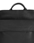 Black Leather Flap Pocket Backpack Brix and Bailey Ethical Handbag Brand