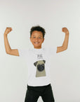 Pug Power! Adorable Kids Pug Print T-Shirt for the Ultimate Cute Look