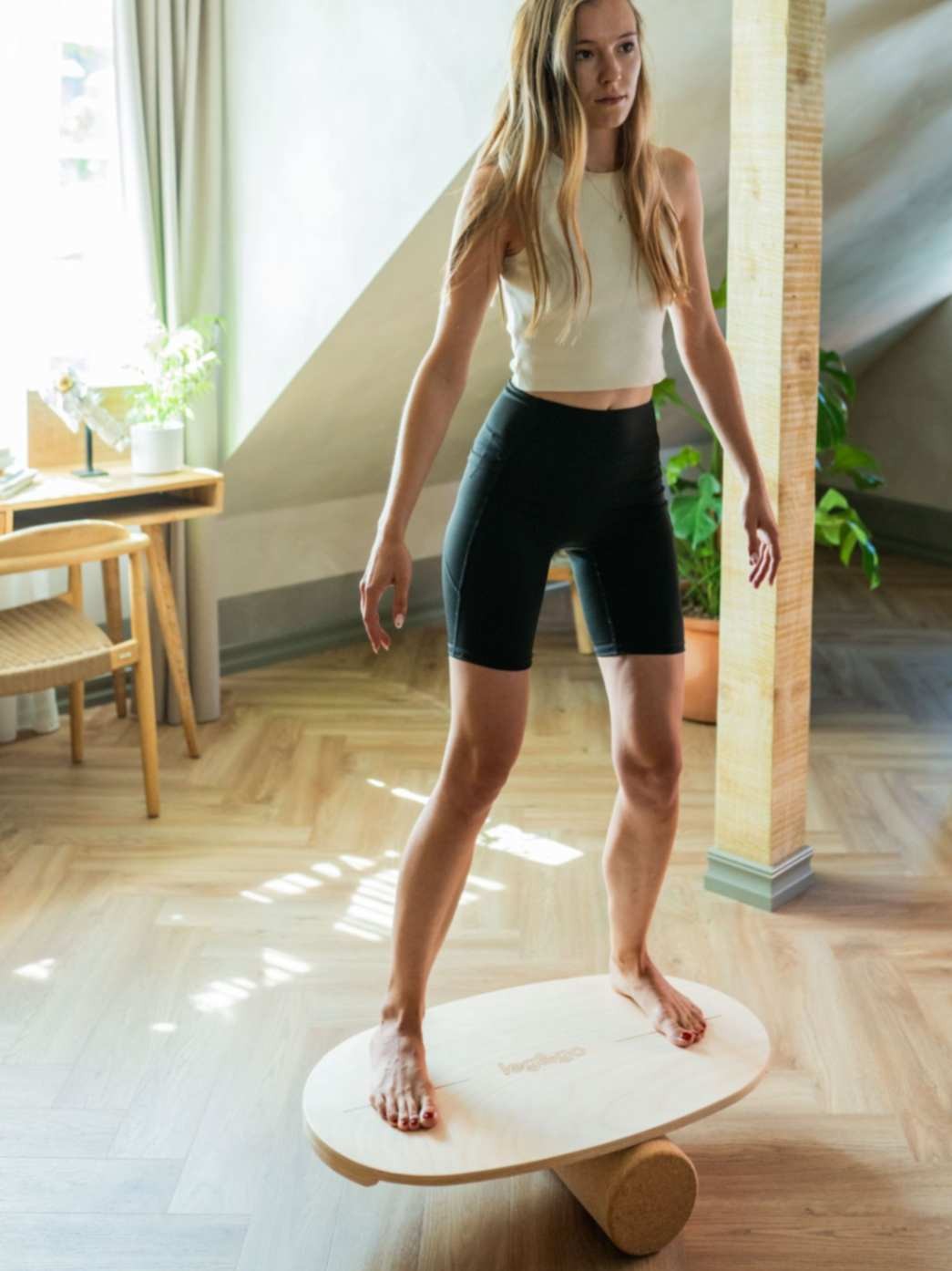 Round Balance Board with Exercise Roller