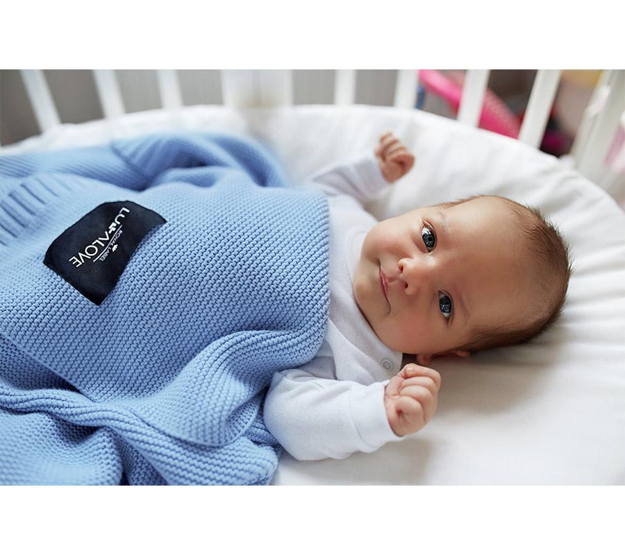Scandinavian All Season Bamboo & Cotton Baby Blanket - Super Soft, Hypoallergenic, OEKO-TEX Certified (80x100cm) by Lullalove UK at brixbailey.com