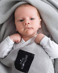 Scandinavian Style Bamboo Cotton Baby Blanket - Soft, Hypoallergenic & Eco-Friendly by Lullalove UK at brixbailey.com
