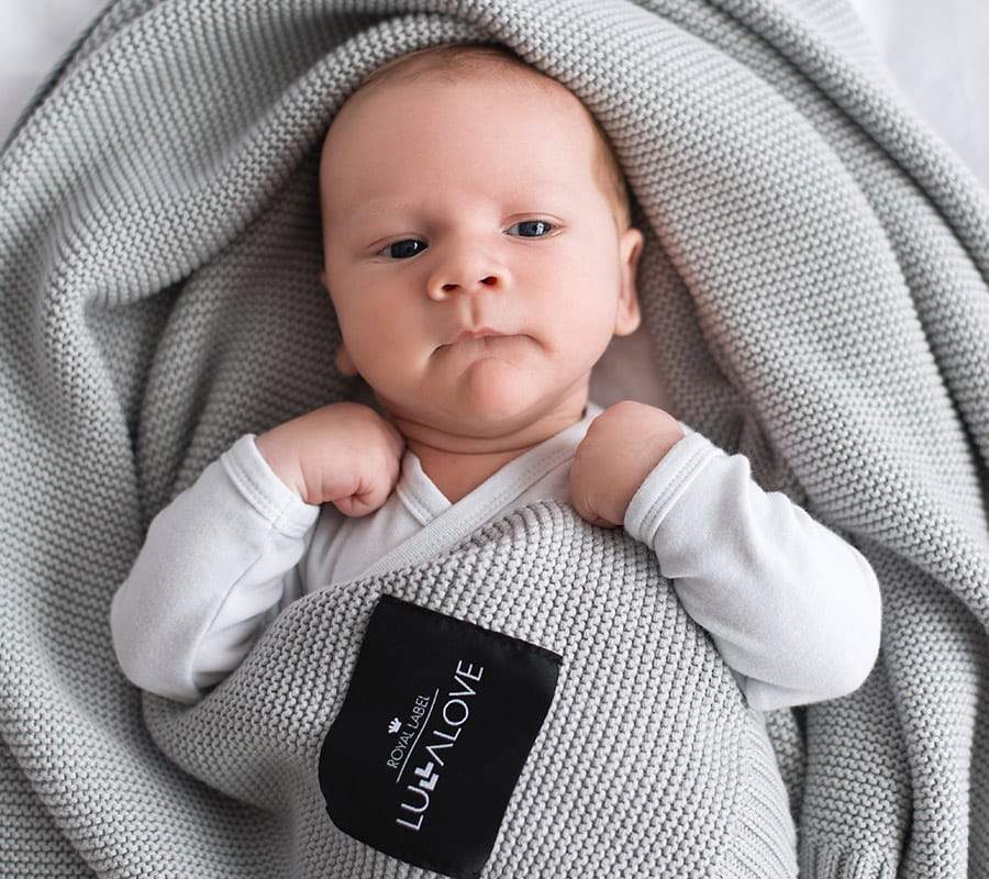 Scandinavian Style Bamboo Cotton Baby Blanket - Soft, Hypoallergenic & Eco-Friendly by Lullalove UK at brixbailey.com