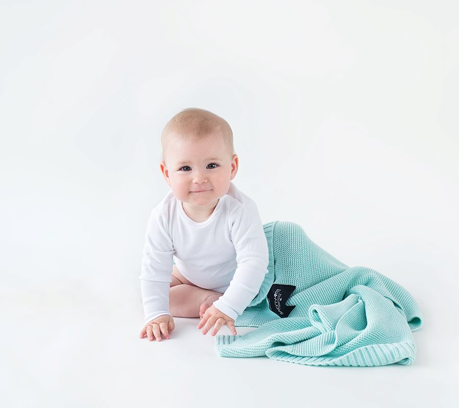 Scandinavian Style All Season Baby Blanket - Soft Bamboo & Cotton Blend - Hypoallergenic & UV Resistant by Lullalove UK at brixbailey.com