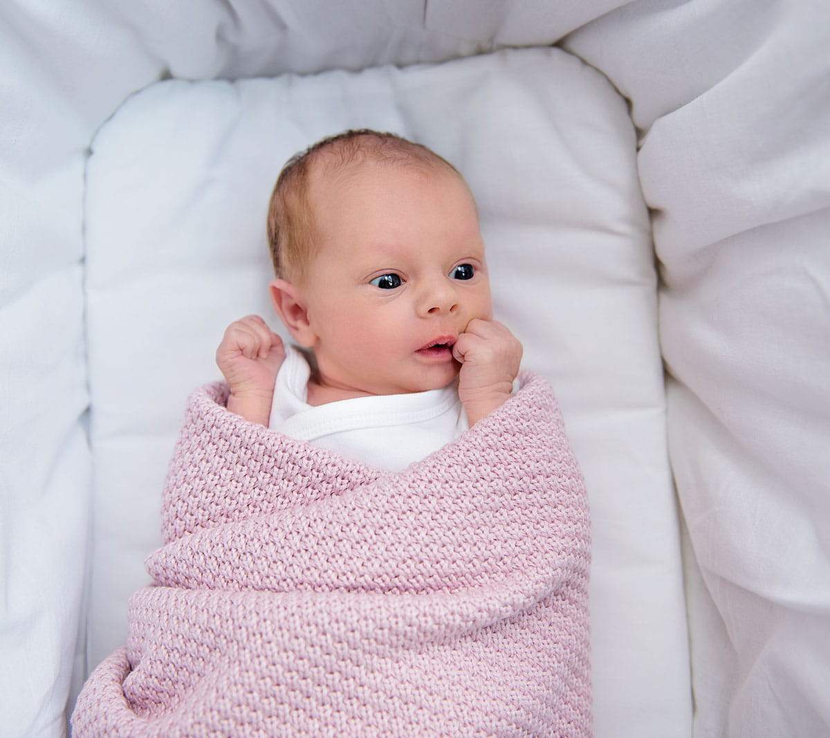 Scandinavian Style All Season Baby Blanket - Soft Bamboo & Cotton Blend - Hypoallergenic & UV Resistant - 80x100 cm by Lullalove UK at brixbailey.com