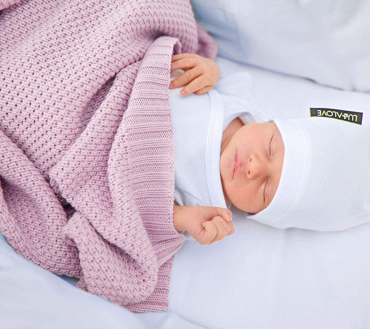 Scandinavian Style All Season Bamboo & Cotton Baby Blanket - Soft, Hypoallergenic, UV Resistant - 80x100 cm by Lullalove UK at brixbailey.com