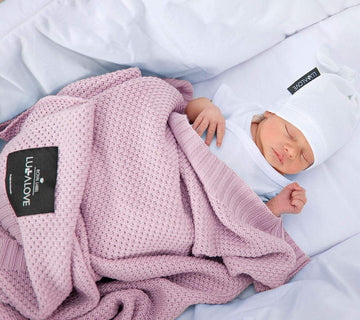 Scandinavian Style All-Season Baby Blanket - Ultra-Soft Bamboo & Cotton Blend for Sensitive Skin | Hypoallergenic & Eco-Friendly by Lullalove UK at brixbailey.com