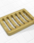 Natural Bamboo Soap Rack (Grill Style)