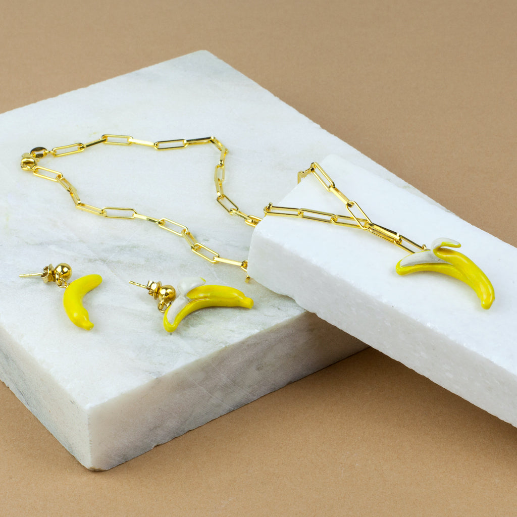 Banana Love Earrings by SCULP – Exquisite &amp; Handcrafted by SCULP at www.brixbailey.com