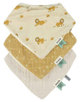 Beautiful Set of 3 Bandana Bibs - Organic Cotton, Absorbent & Adjustable for Babies 0m+ by Trixie Baby at www.brixbailey.com
