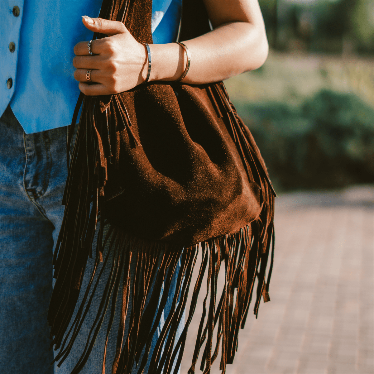 Shoulder Bag suede Nora