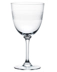 Crystal Wine Glasses with Bands Design