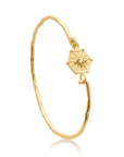 Astrul Hex Gold Coin Bangle Cubic Zirconia