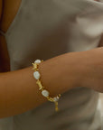 Tatiana Chunky Pearl And Barbed Wire Bracelet