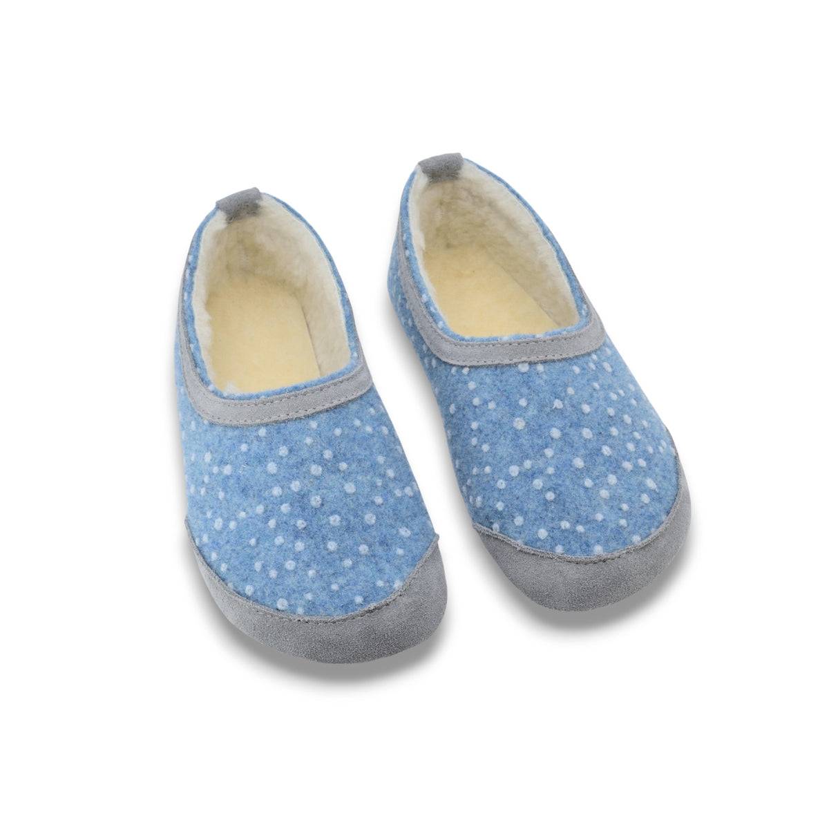 Barefoot Kids Slippers Poksa – Blue Dots