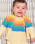 Rainbow Stripe Organic Cotton Baby & Kids Cardigan