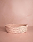 Cotswolds Oval Rattan Basket Pink - Set of 2