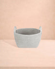 Handy Handwoven Rattan Basket - White