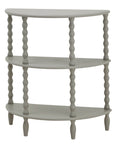 Three Tier Half Moon Table Soft Grey