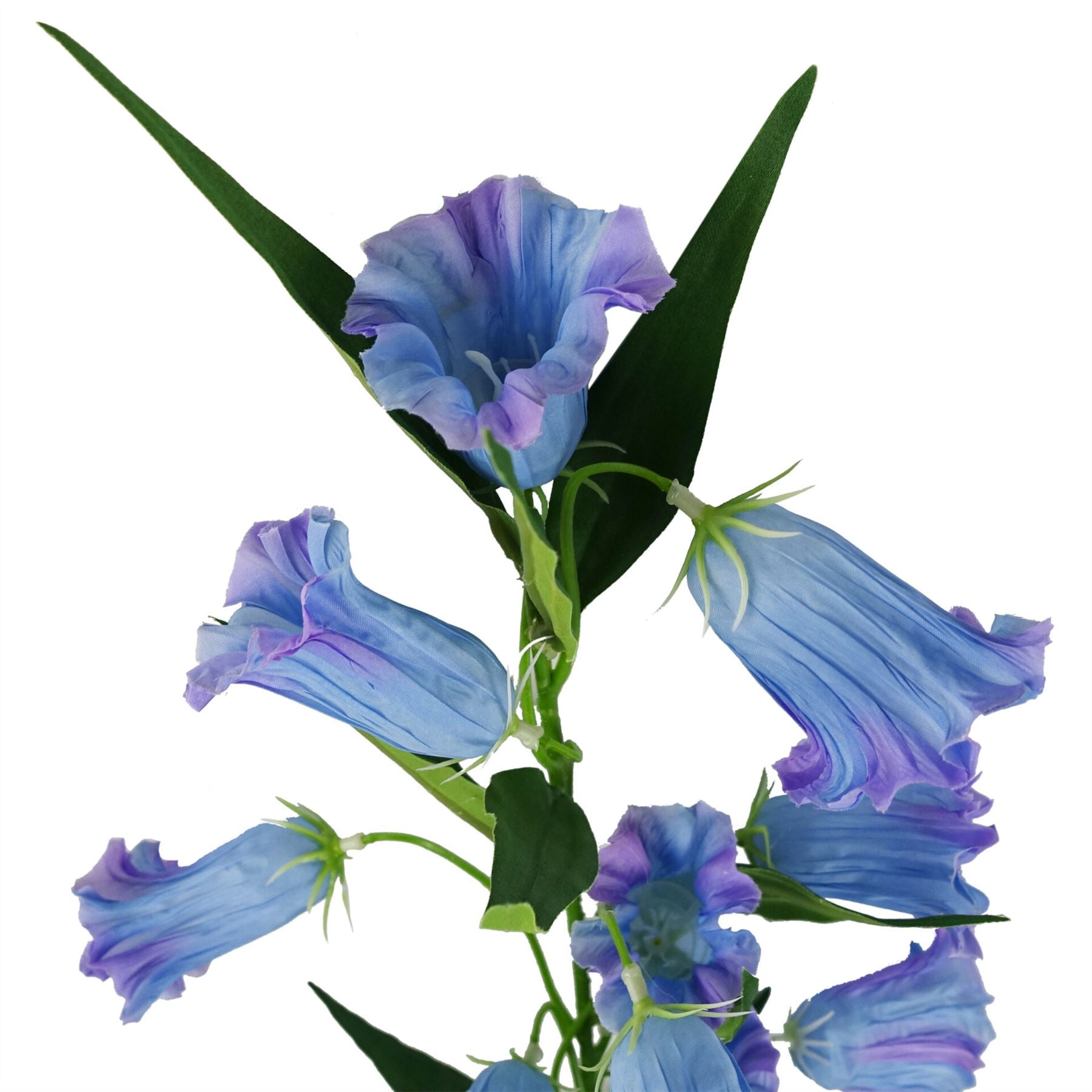 Pack of 6 x 100cm Trumpet Artificial Flower Stem Blue-3
