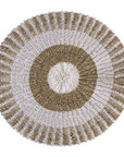 Round Seagrass White & Tan - Sun - 1m
