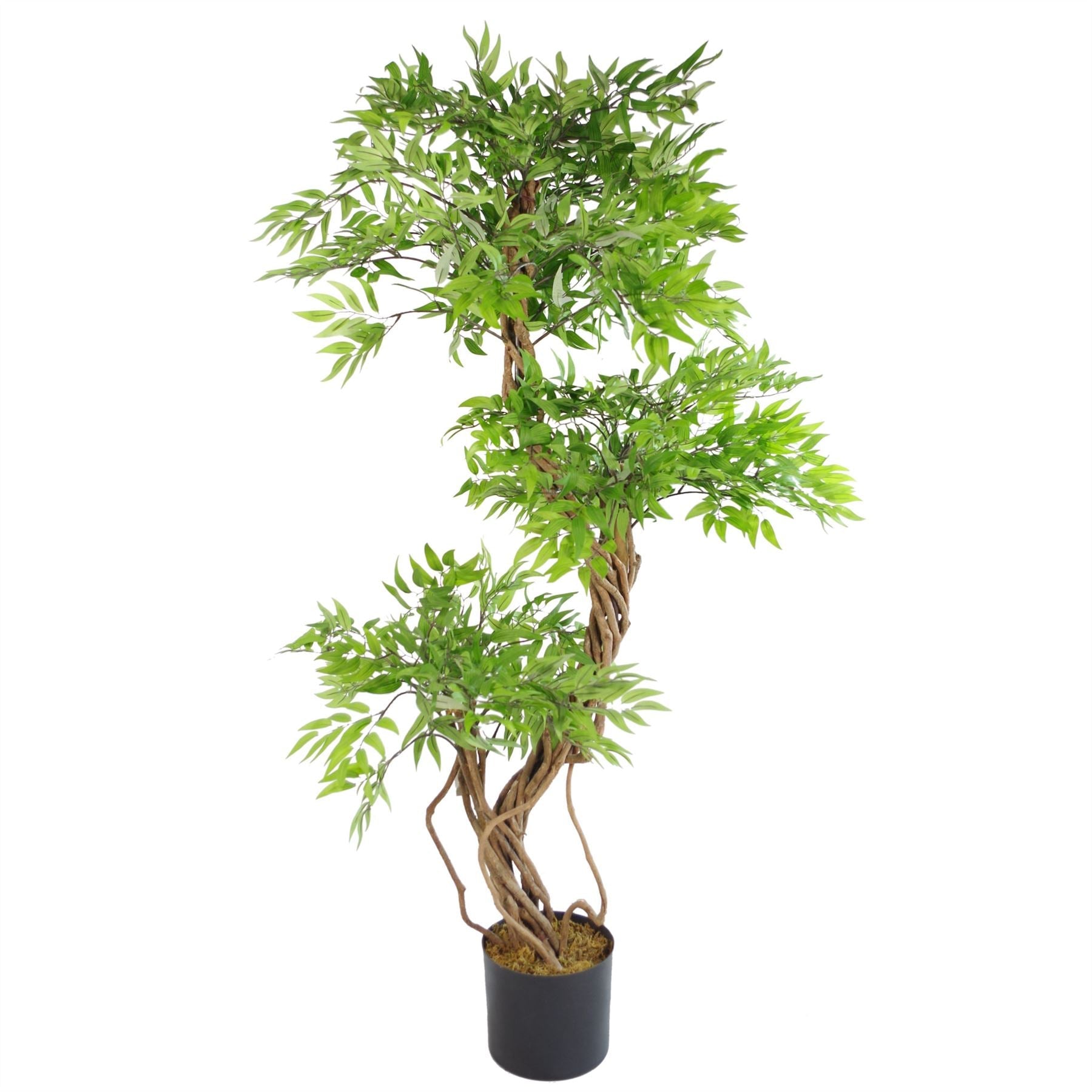 Artificial Tree Japanese Fruticosa Ficus Tree Plastic Pot 140cm-0