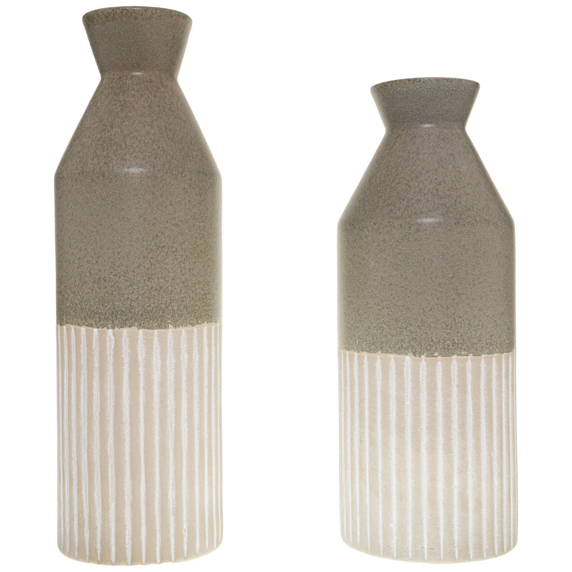 Tall Grey Ceramic Vase