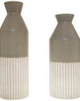 Tall Grey Ceramic Vase