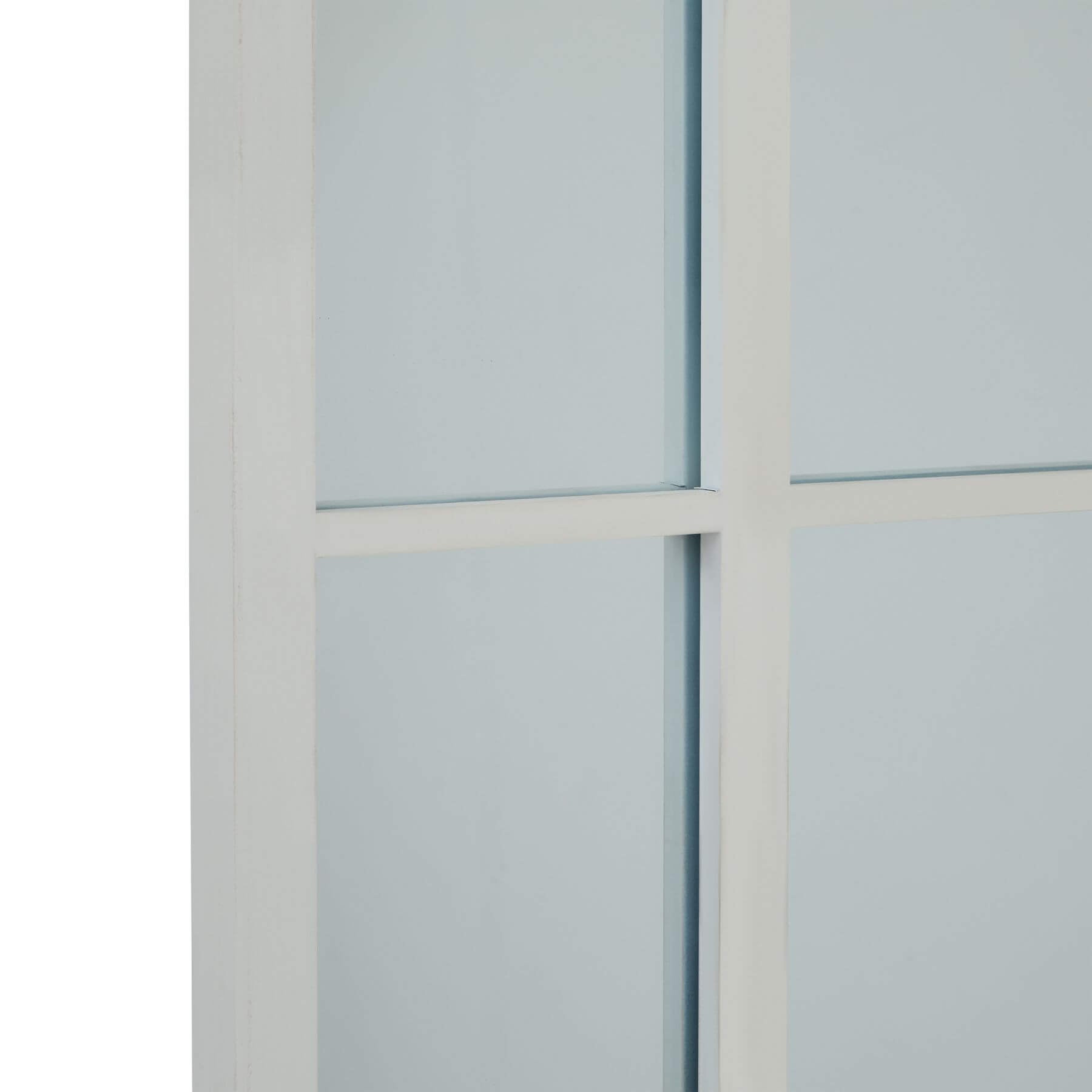 Large Arched White Floor Mirror