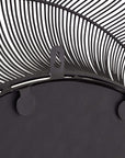 Large Round Black 3D Wire Mirror