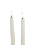 Taupe LED Wax Candle Pair for Ambient Glow