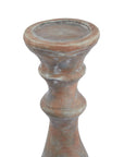 Large Brown Column Candle Holder