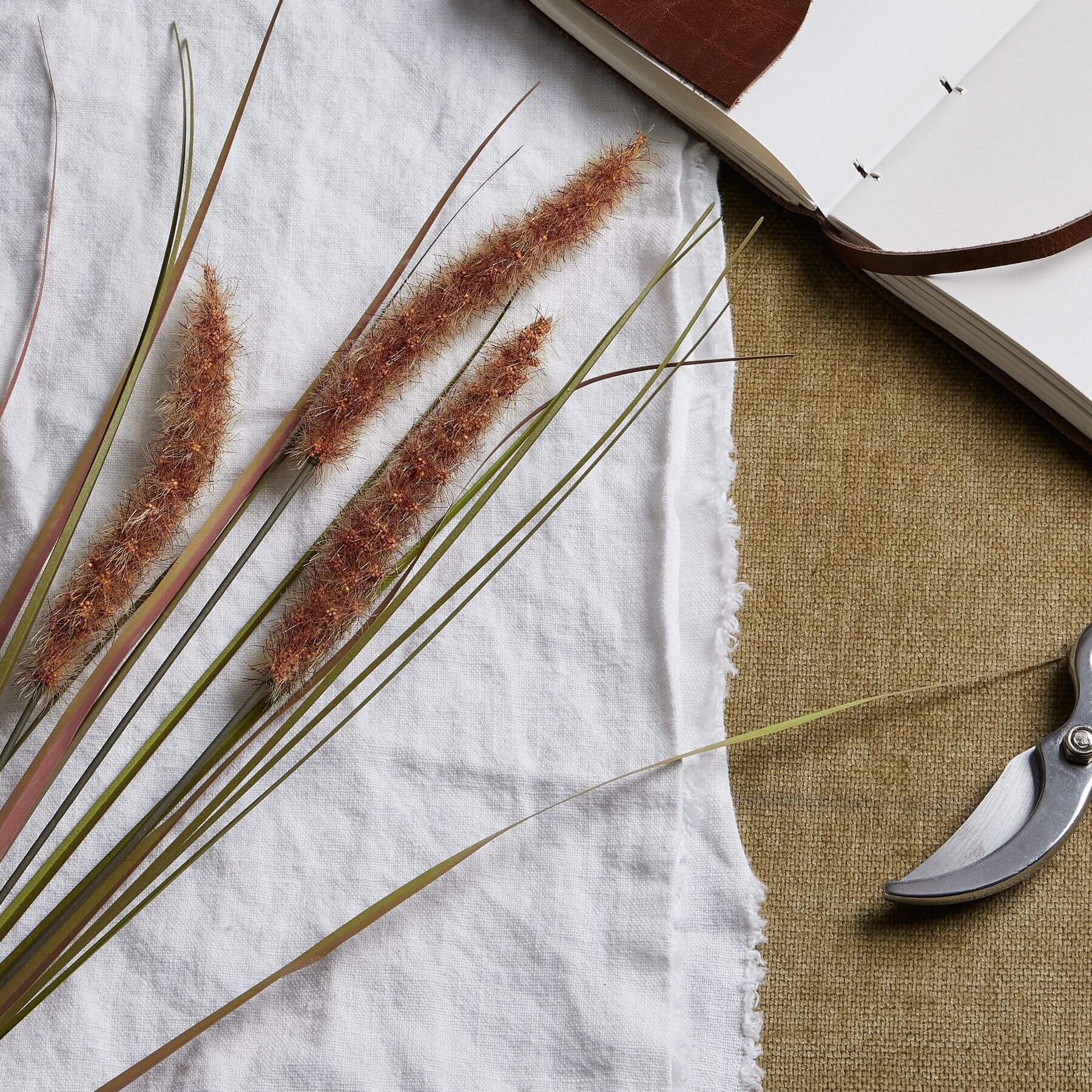 Terracotta Grass Stems Set of Three for Natural Warmth