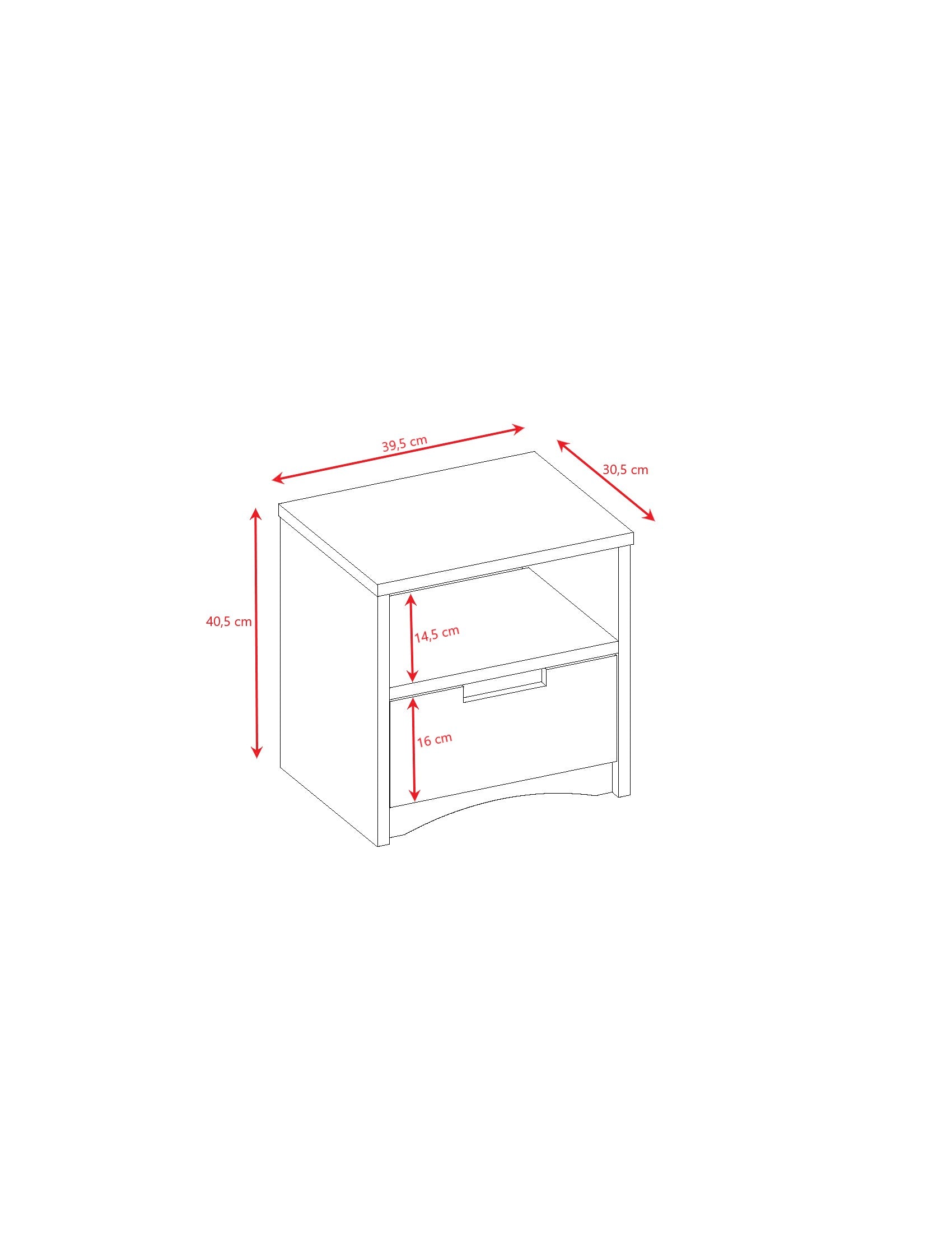 Classic White Bedside Table for Children