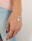 Bumble-Bee Silver Charm Bracelet